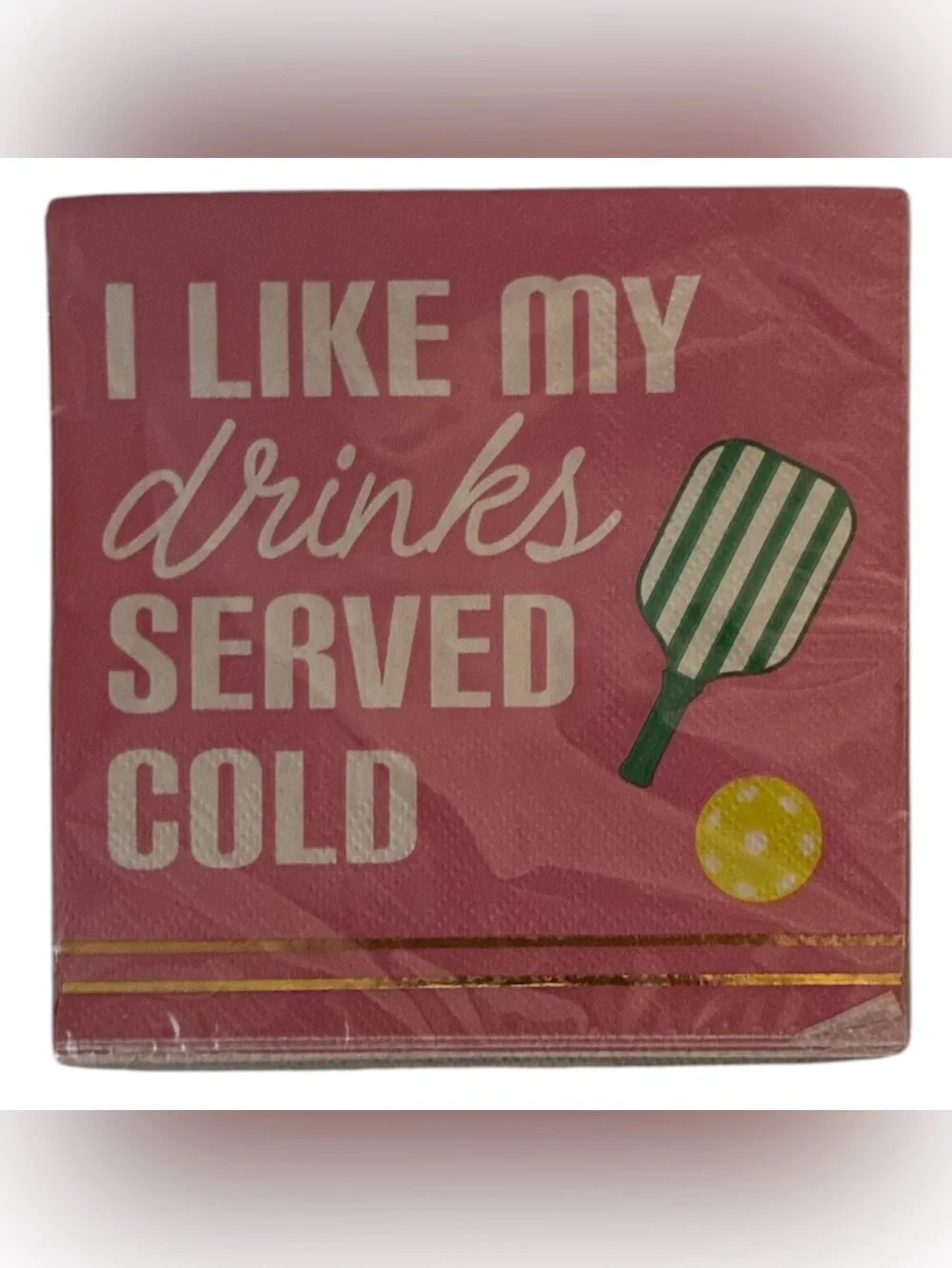 Celebrate It Pink Beverage Napkins and Snack Plates Set Cocktail Court Citrus